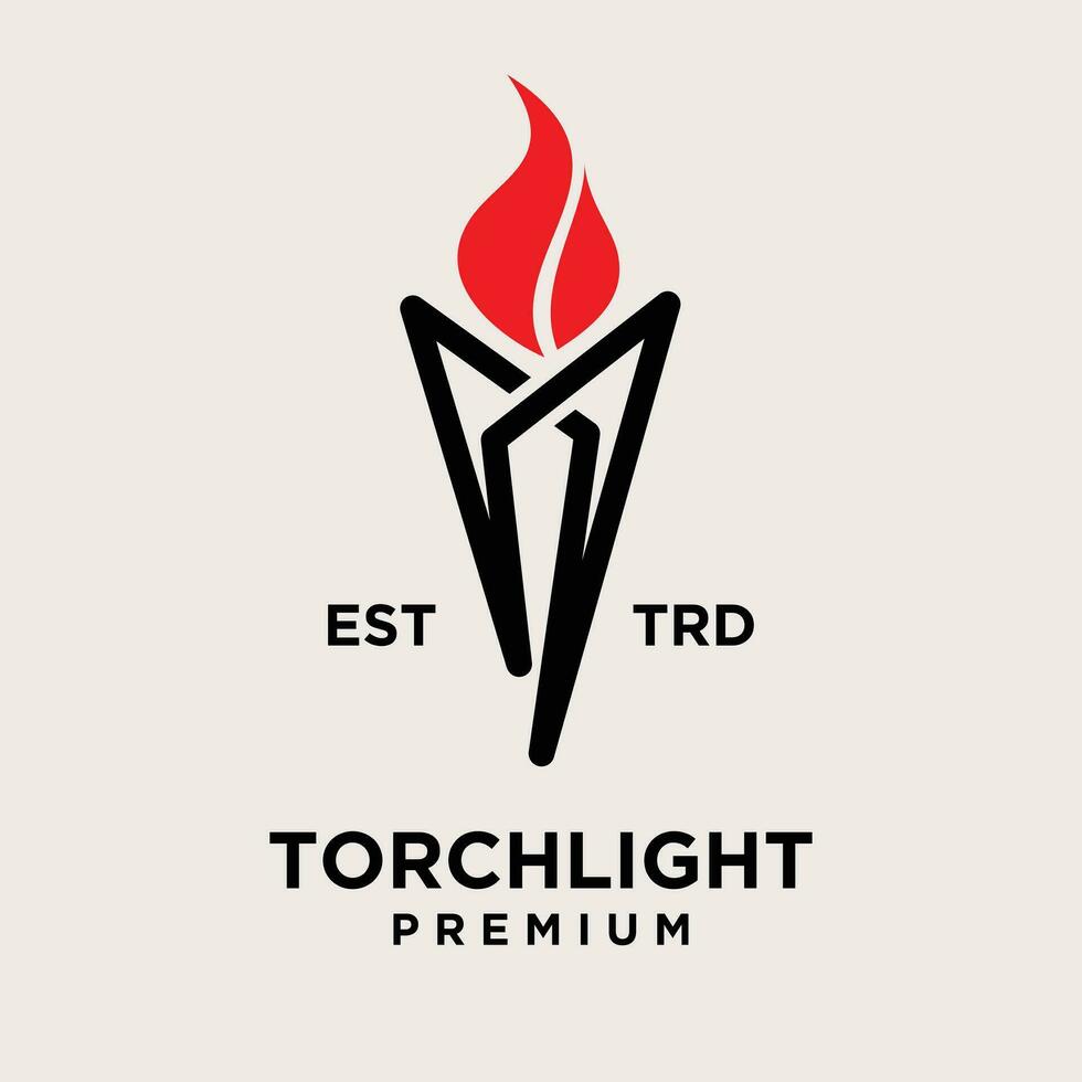 torche infini logo icône conception illustration vecteur