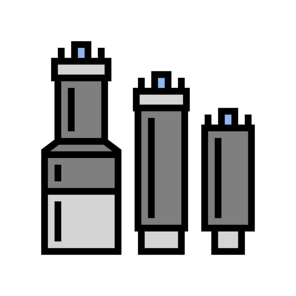 scintillation détecteur nucléaire énergie Couleur icône vecteur illustration