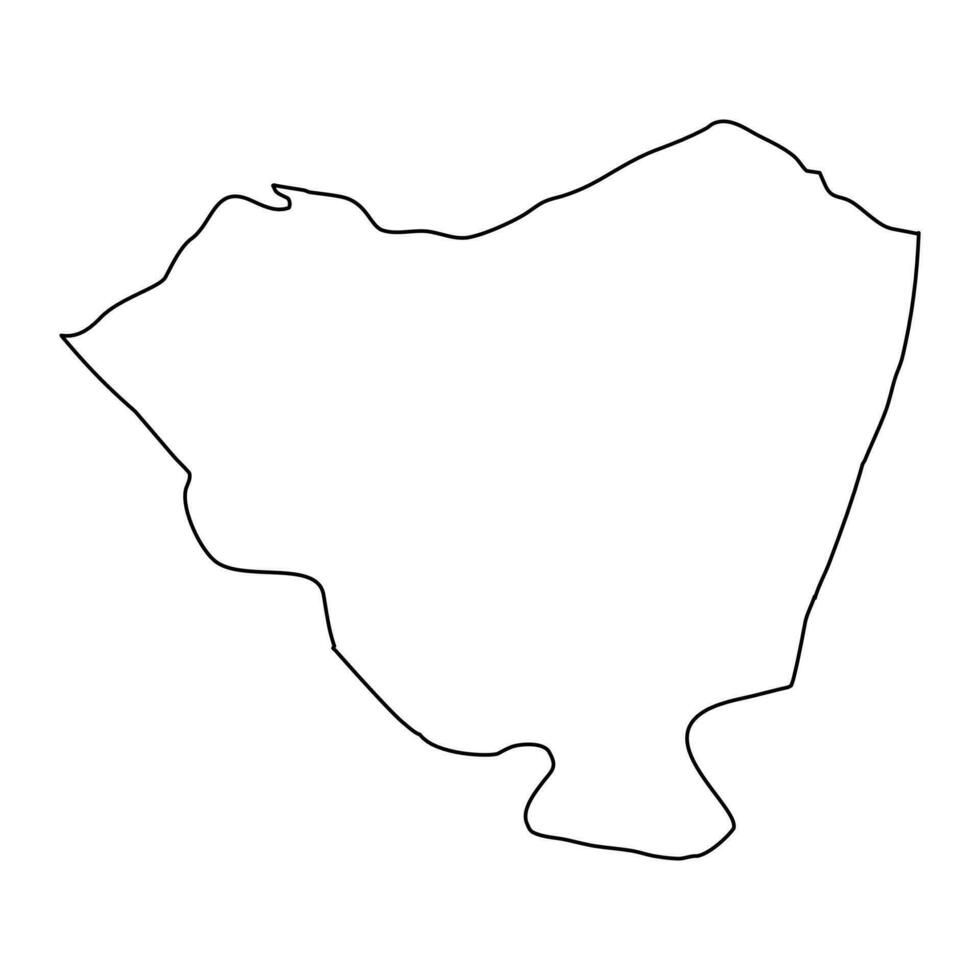 cordillère département carte, département de paraguay. vecteur illustration.