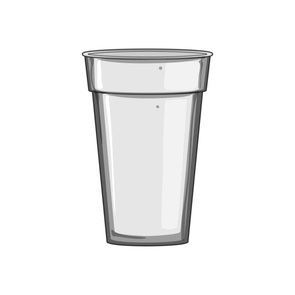 vide Plastique tasse dessin animé vecteur illustration