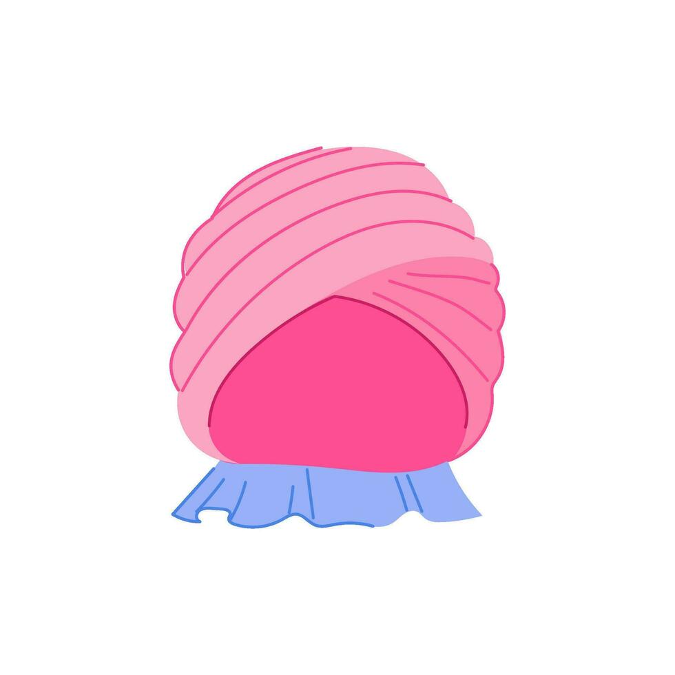 illustration vectorielle de dessin animé indien turban traditionnel vecteur