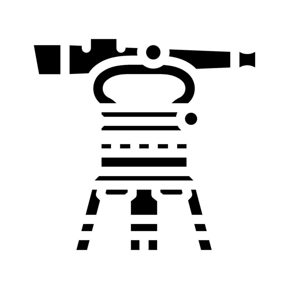 transit niveau outil civil ingénieur glyphe icône vecteur illustration