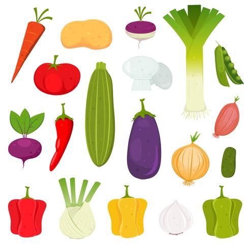 Légumes Icons Set vecteur