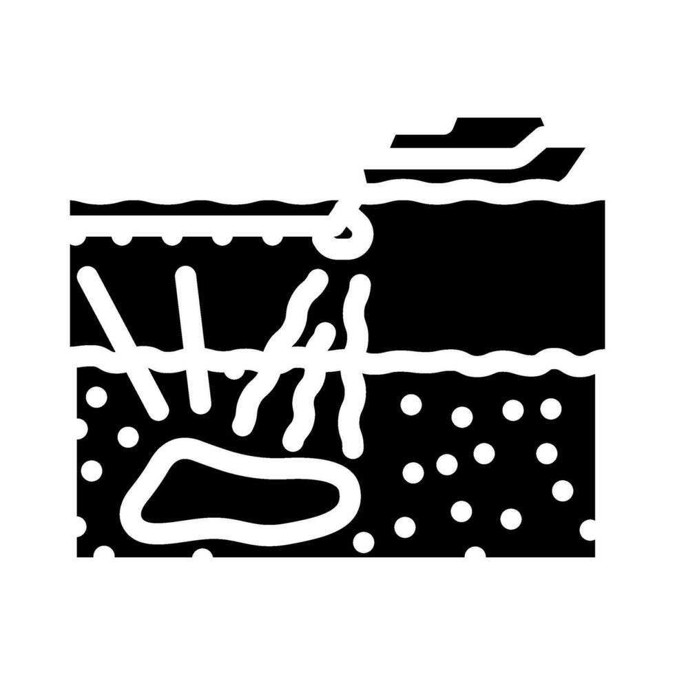 pétrole et gaz exploration pétrole ingénieur glyphe icône vecteur illustration