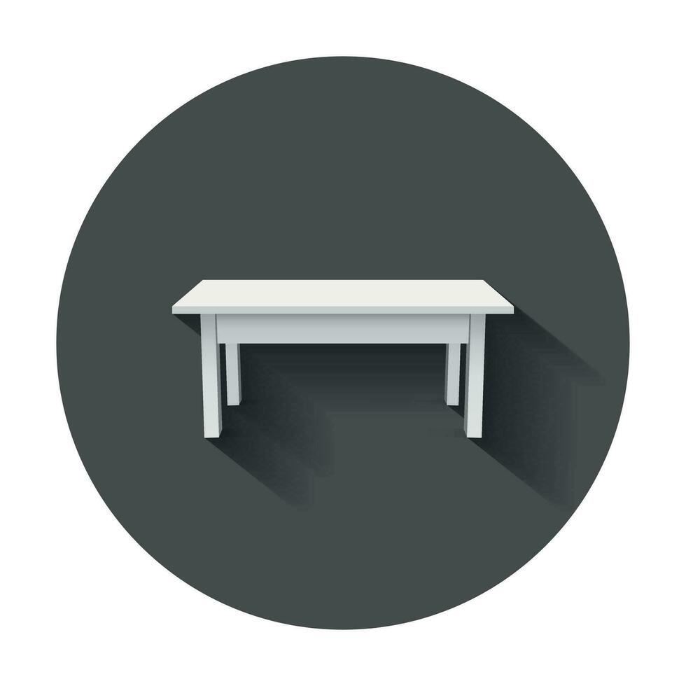 vecteur table pour objet présentation. vide blanc Haut table avec longue ombre.