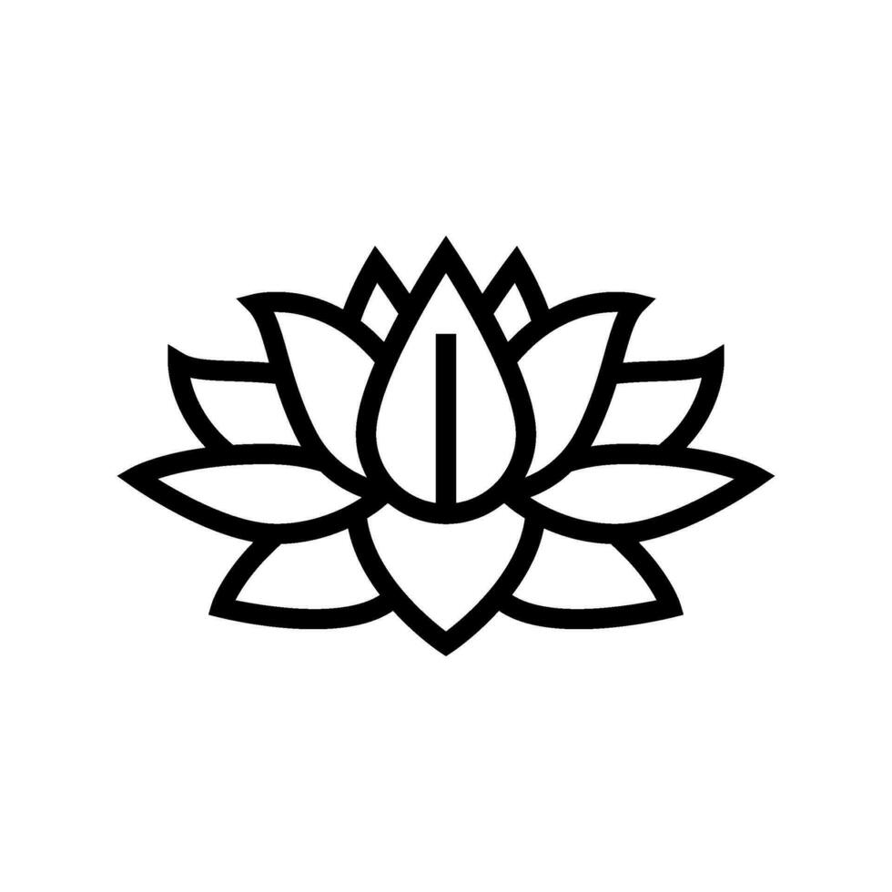 fleur art tatouage ancien ligne icône vecteur illustration