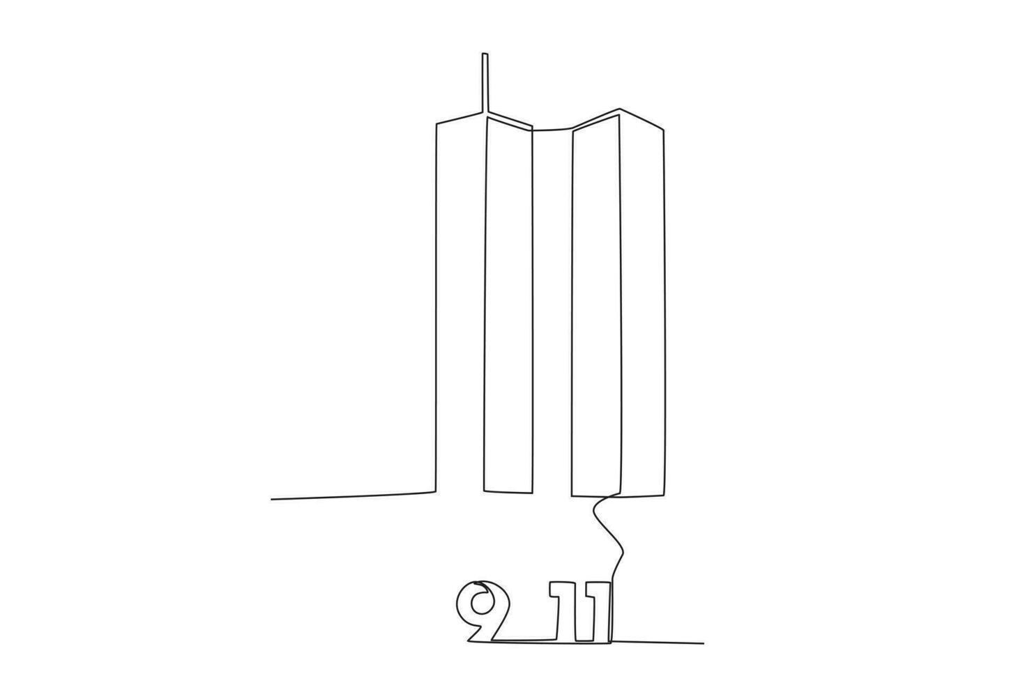 une la tour et le nombre 211 vecteur