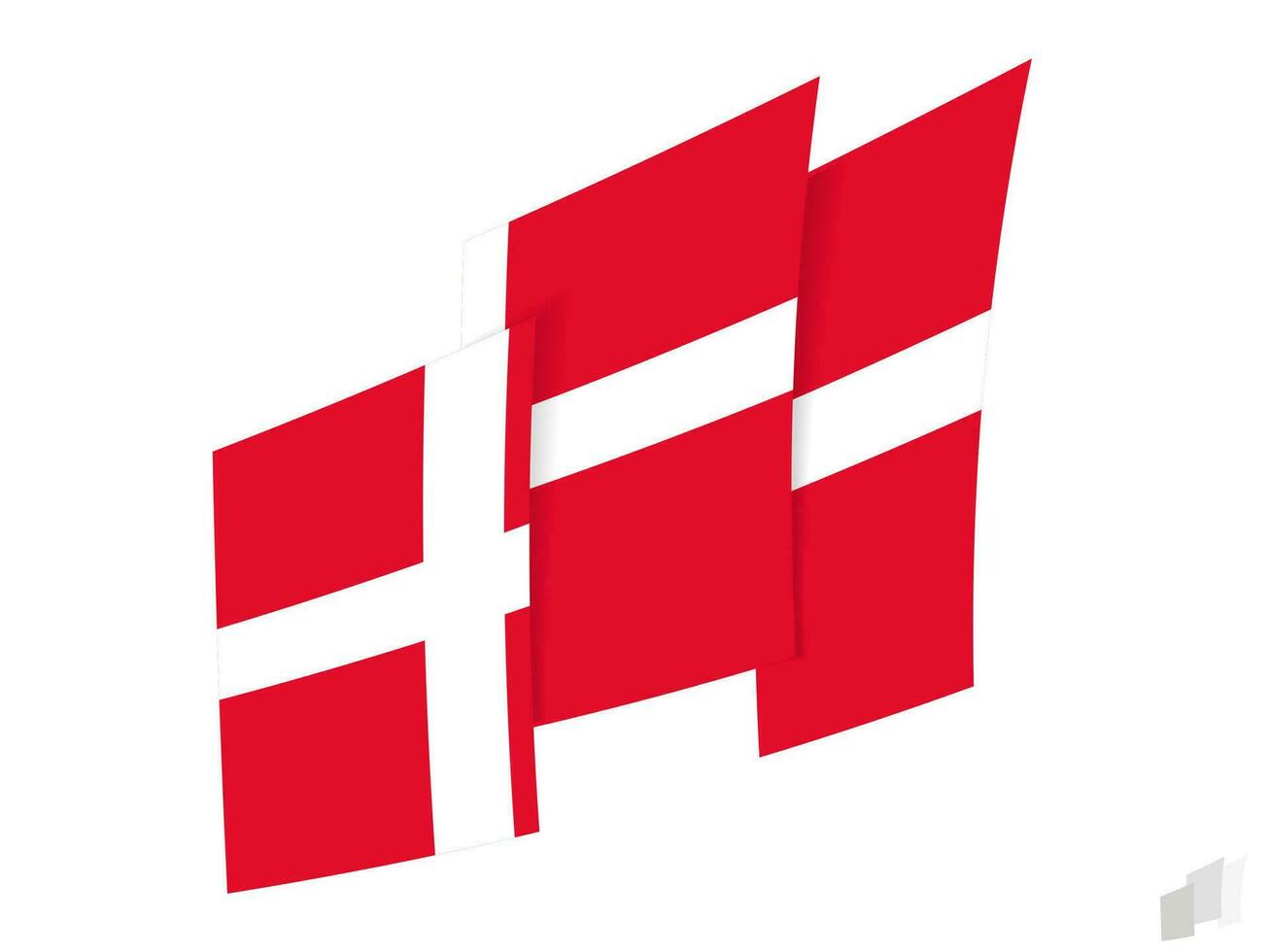 Danemark drapeau dans un abstrait déchiré conception. moderne conception de le Danemark drapeau. vecteur