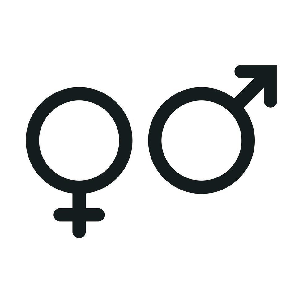 le sexe signe vecteur icône. Hommes et femmes concept icône.