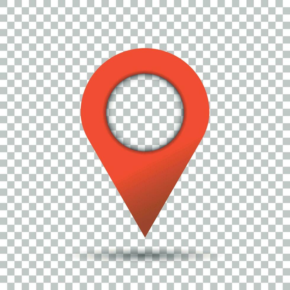 épingle icône vecteur. emplacement signe dans plat style isolé sur isolé Contexte. la navigation carte, GPS concept. vecteur