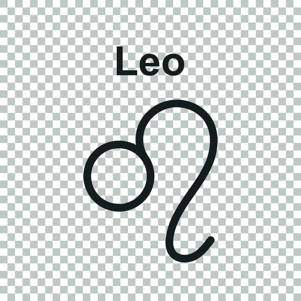 Leo zodiaque signe. plat astrologie vecteur illustration sur blanc Contexte.