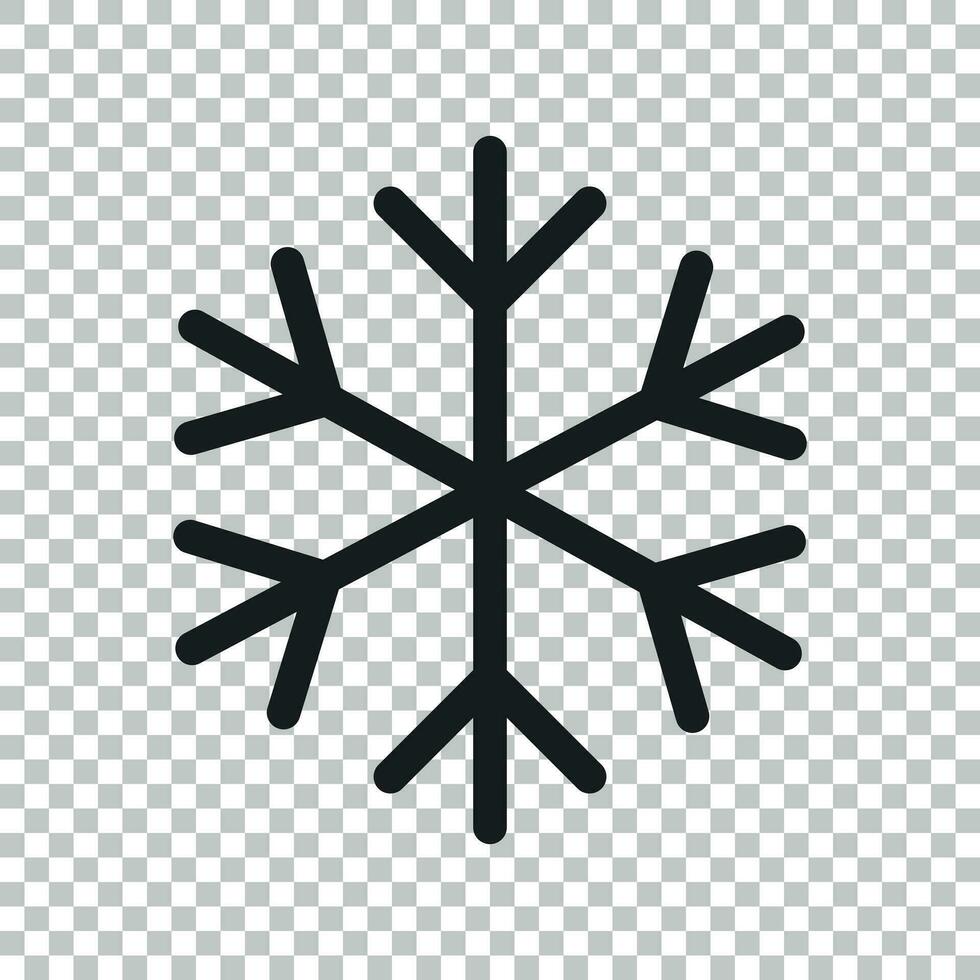 flocon de neige icône vecteur illustration dans plat style isolé sur isolé Contexte. hiver symbole pour la toile site conception, logo, application, ui.