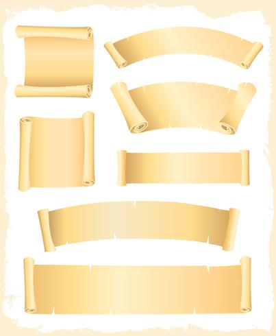 Parchemin Parchemin Et Bannières vecteur