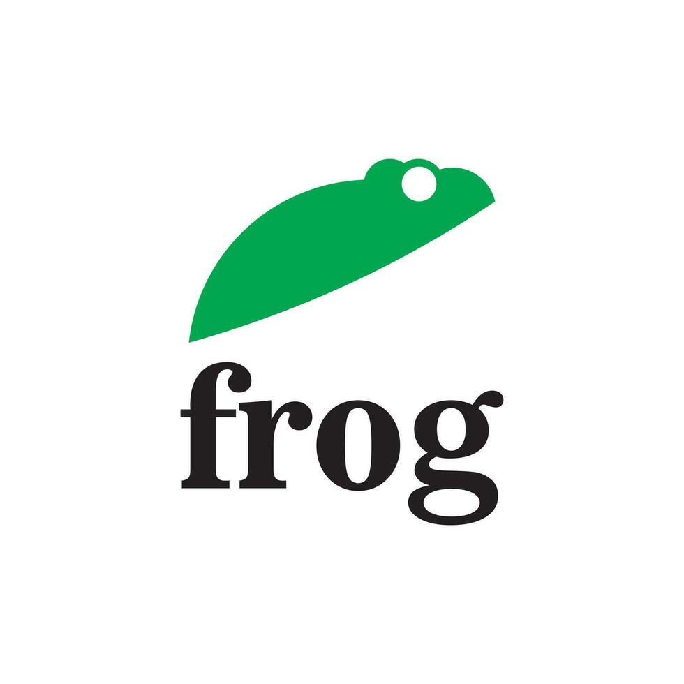 grenouille logo dans vert Couleur vecteur