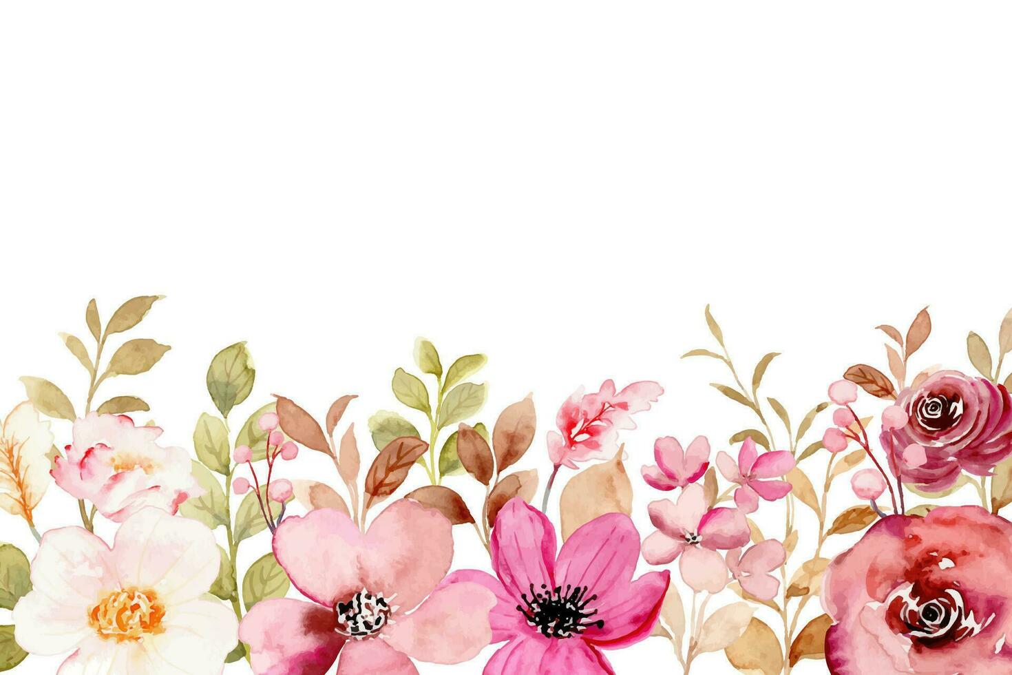 Bourgogne Rose fleur jardin pour mariage, anniversaire, carte, arrière-plan, invitation, fond d'écran, autocollant, décoration etc. vecteur
