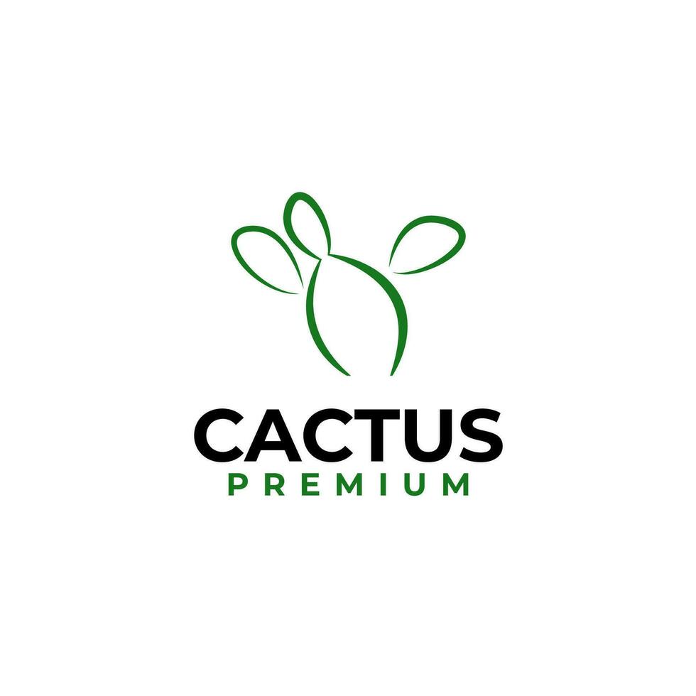 rond cactus avec fleur logo conception concept vecteur illustration symbole icône