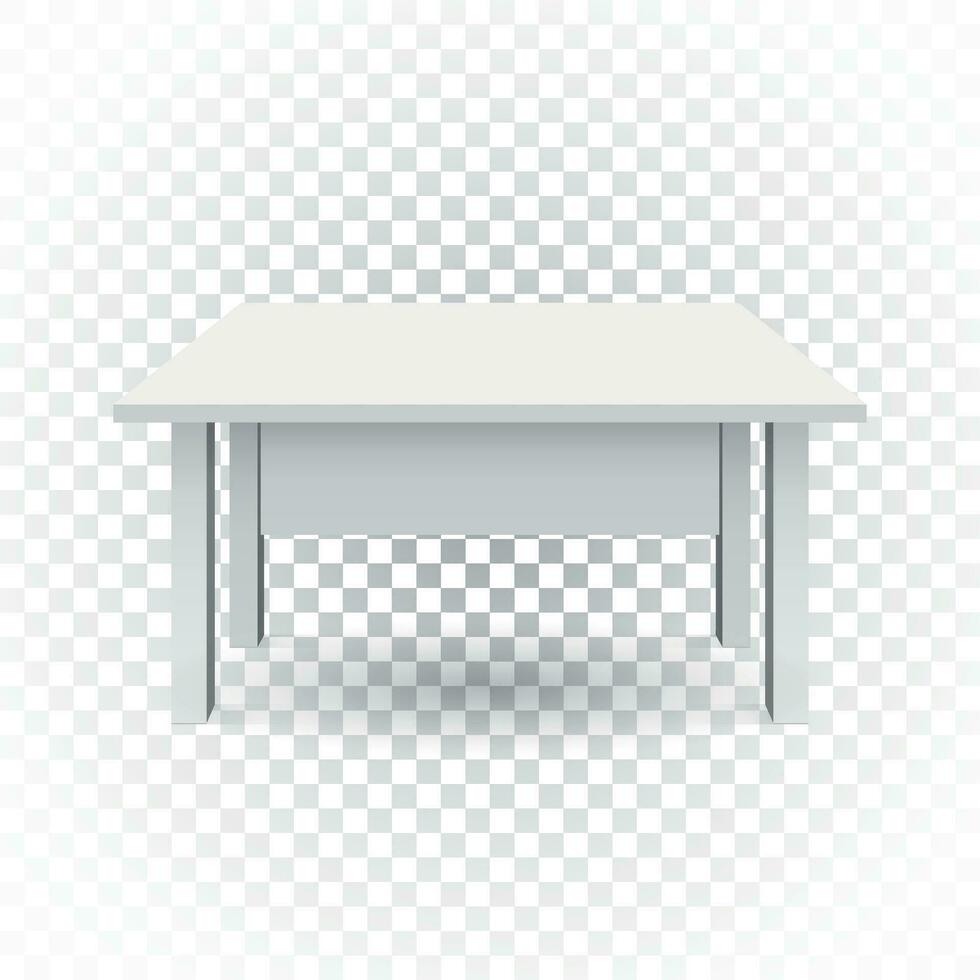 vecteur 3d table pour objet présentation. vide blanc Haut table sur isolé Contexte.