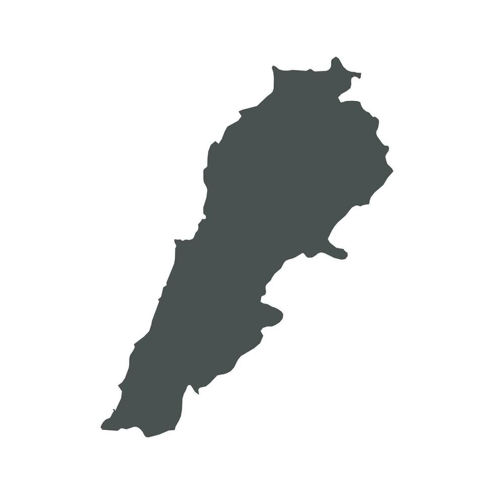 Liban vecteur carte. noir icône sur blanc Contexte.