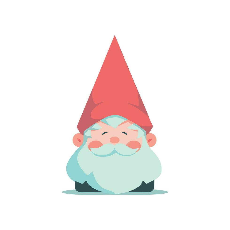 Noël gnome dans plat style isolé sur Contexte vecteur