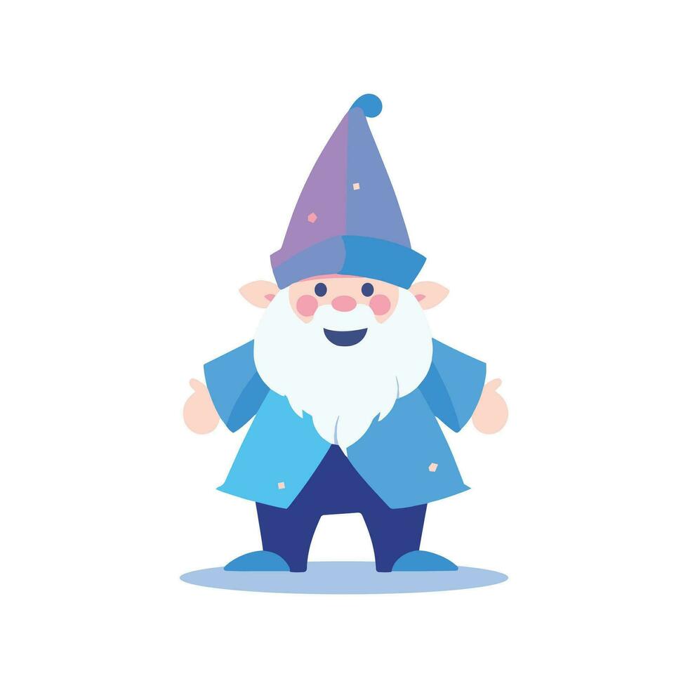 Noël gnome dans plat style isolé sur Contexte vecteur