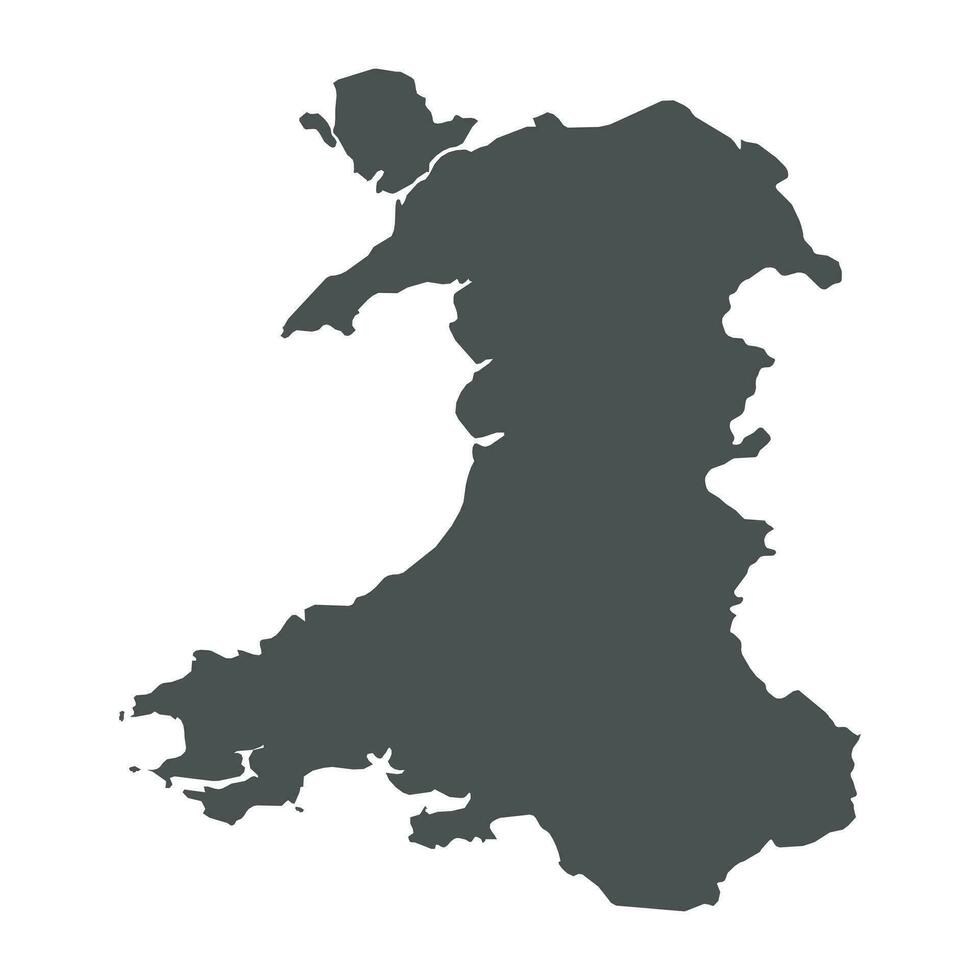 Pays de Galles vecteur carte. noir icône sur blanc Contexte.