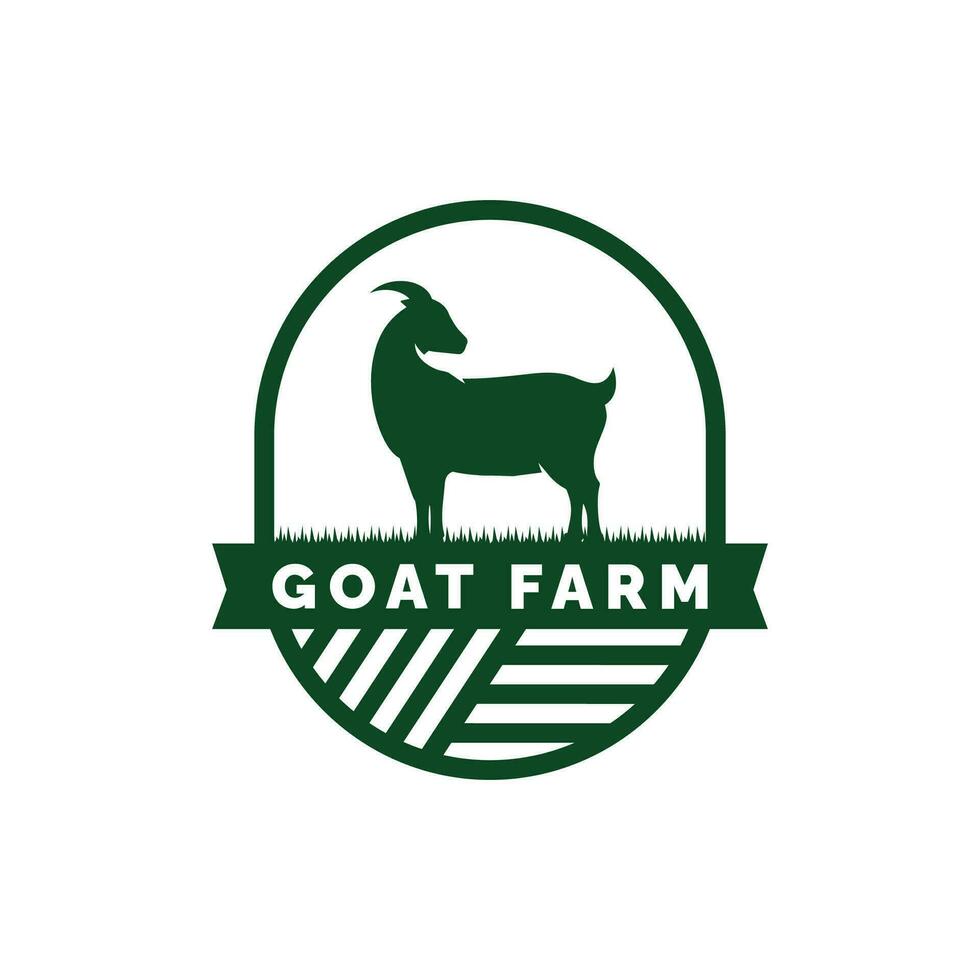 chèvre ferme logo conception vecteur illustration. bétail logo vecteur