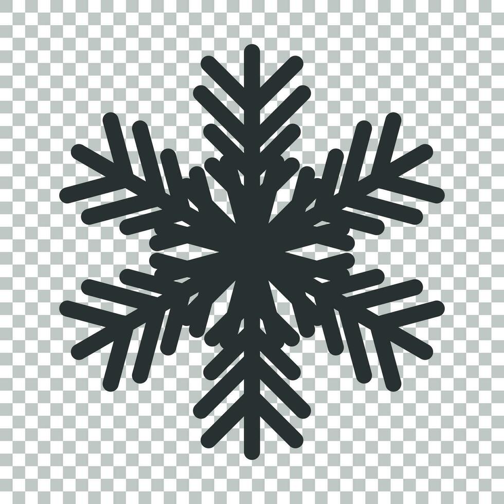 flocon de neige icône dans plat style. neige flocon hiver vecteur illustration sur isolé Contexte. Noël chute de neige ornement affaires concept.