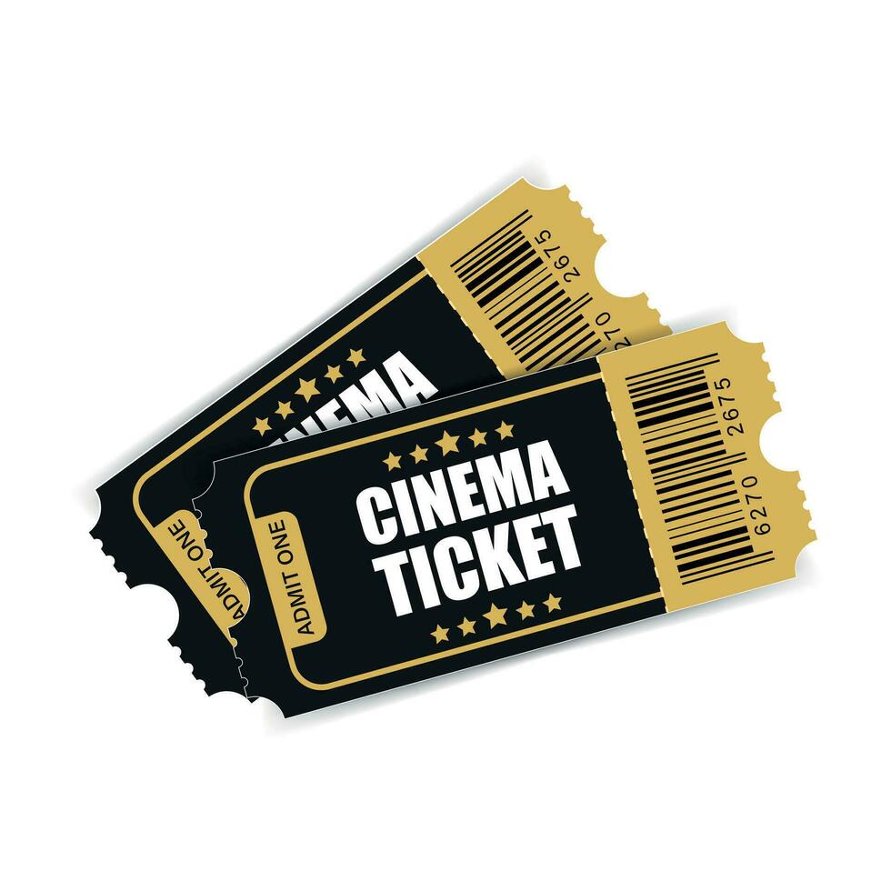 réaliste cinéma billet icône dans plat style. admettre un coupon entrée vecteur illustration sur blanc isolé Contexte. 3d billet affaires concept.