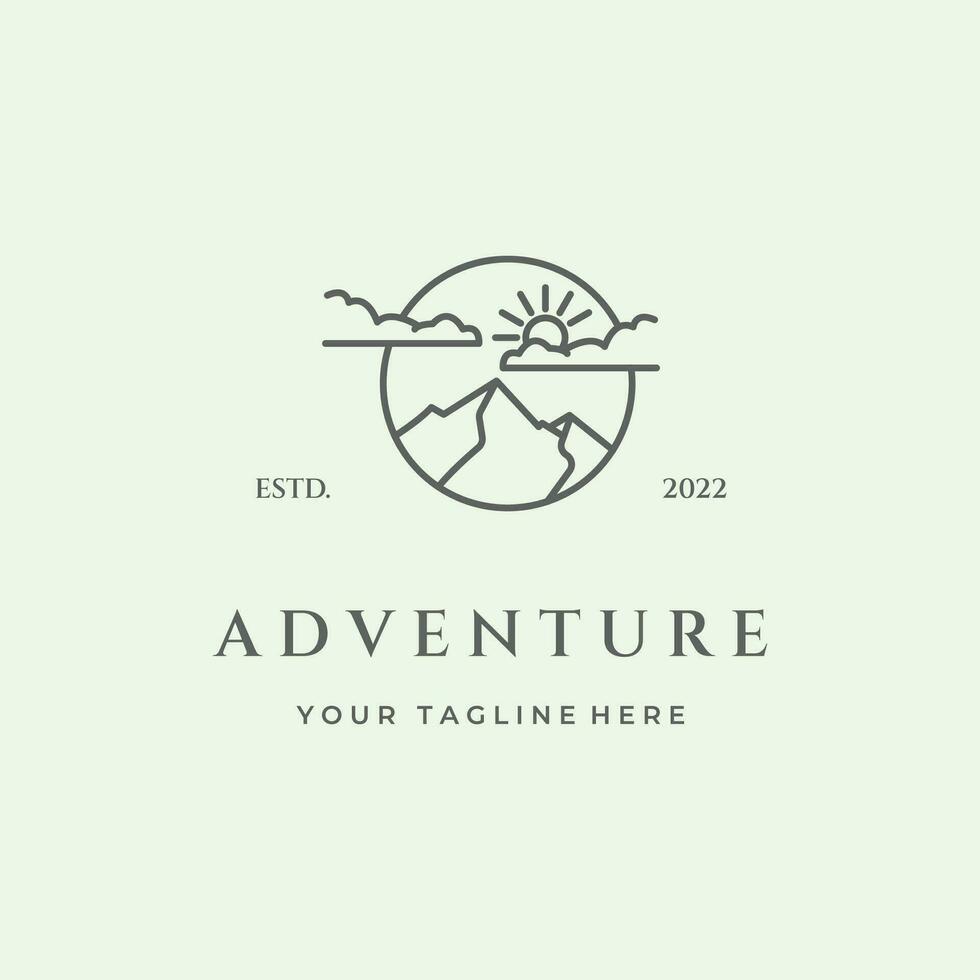 aventure icône logo minimaliste conception vecteur ligne art