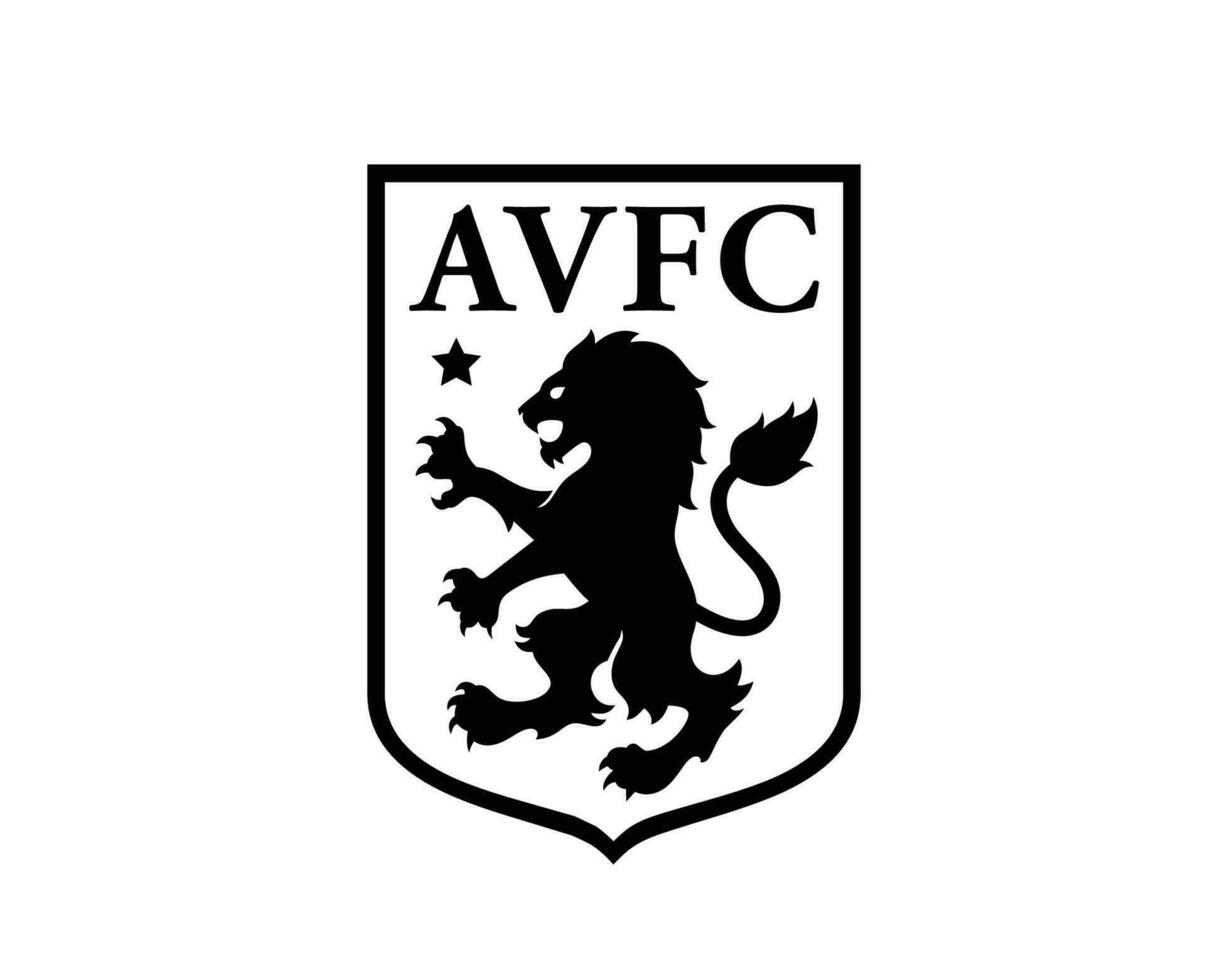 Aston villa club logo noir symbole premier ligue Football abstrait conception vecteur illustration