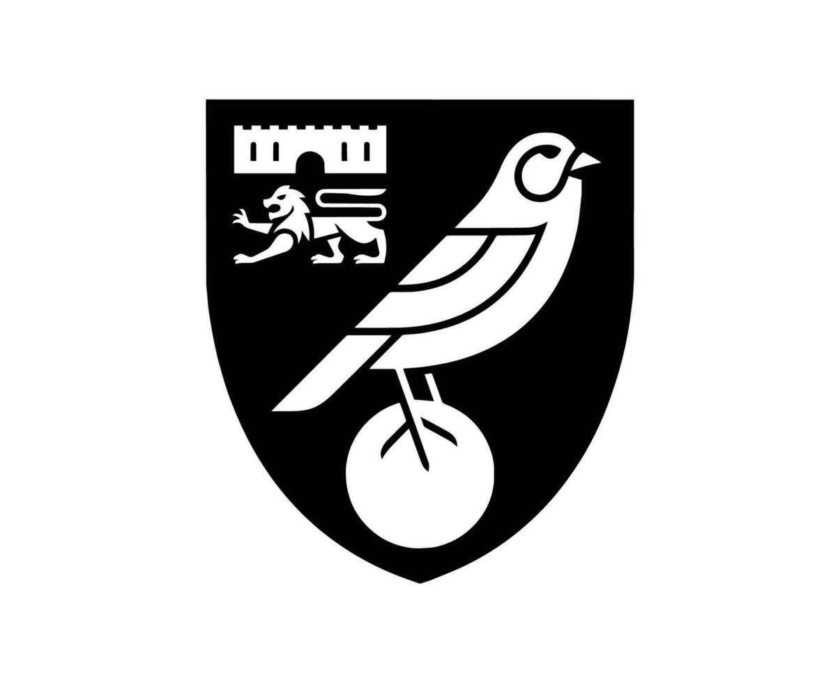 norwich ville club logo noir et blanc symbole premier ligue Football abstrait conception vecteur illustration