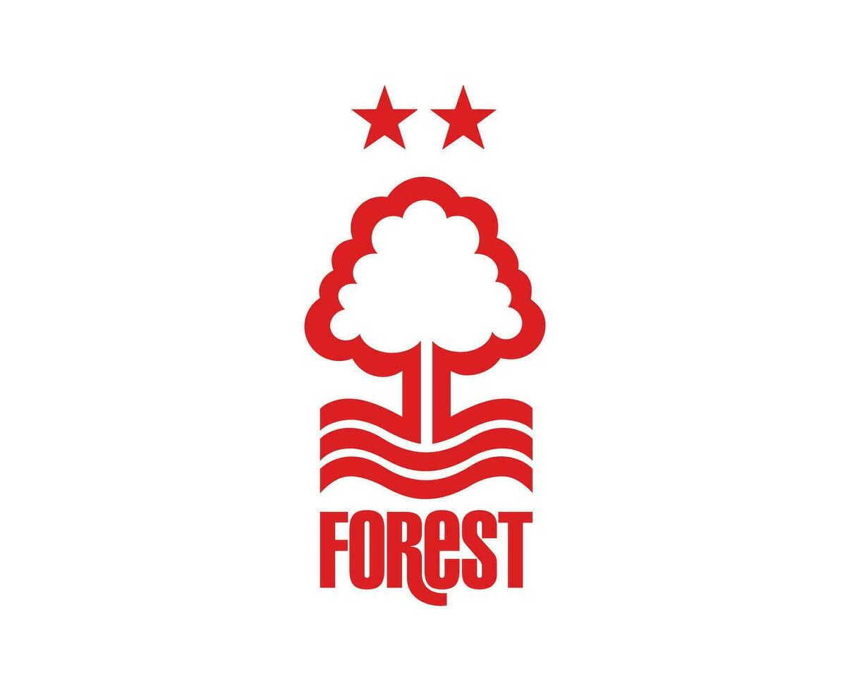 Nottingham forêt fc club symbole logo premier ligue Football abstrait conception vecteur illustration