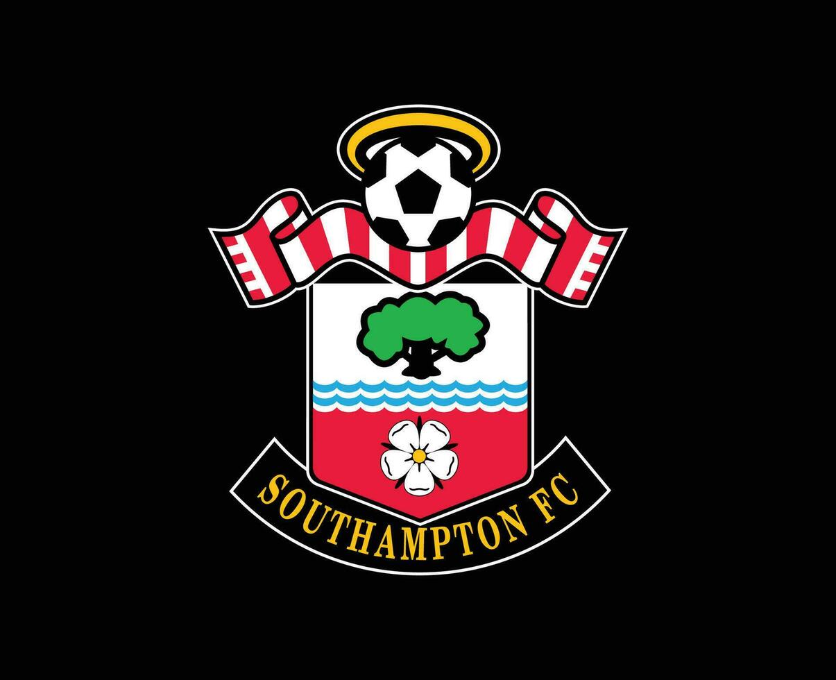 Southampton club logo symbole premier ligue Football abstrait conception vecteur illustration avec noir Contexte