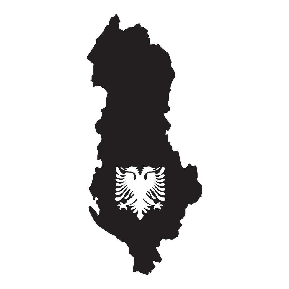 Albanie carte icône vecteur