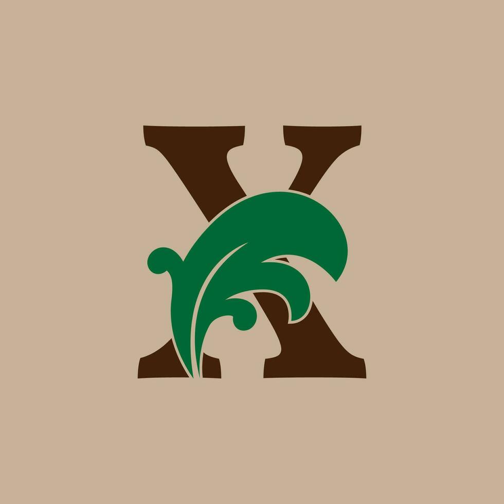 lettre X floral initiale vecteur logo conception pour mode et luxe mode de vie marque
