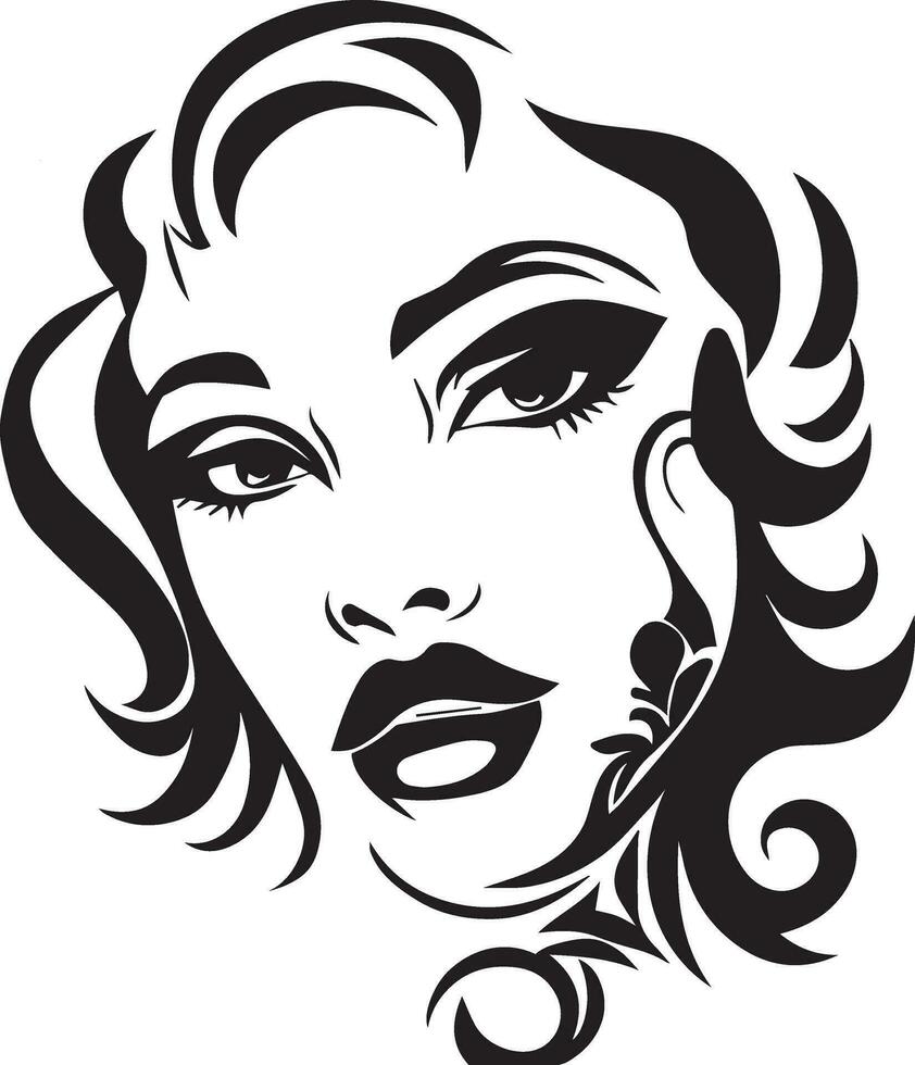 magnifique femmes visage tatouage conception vecteur illustration, femmes visage tatouage