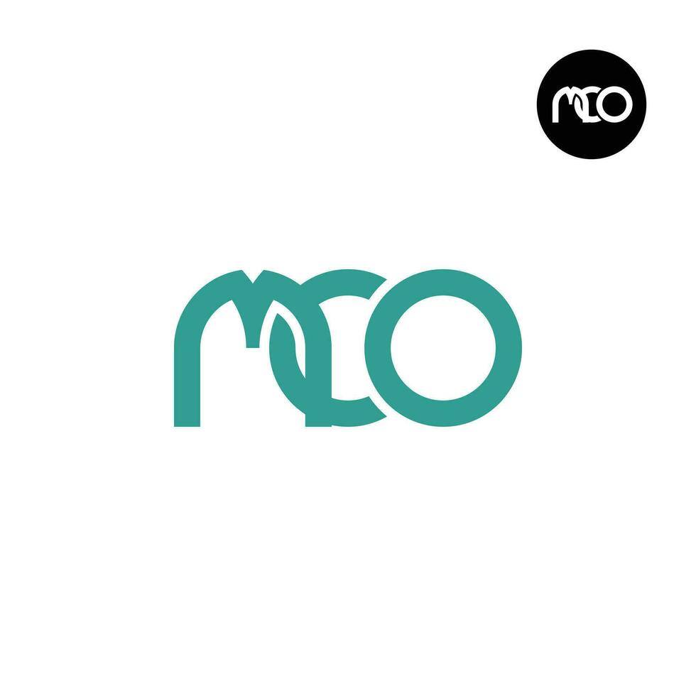 lettre mco monogramme logo conception vecteur