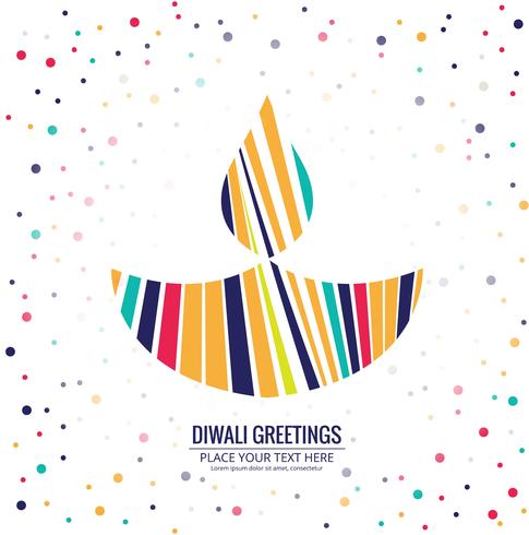 Fond de festival coloré créatif pour la conception de joyeux diwali vecteur