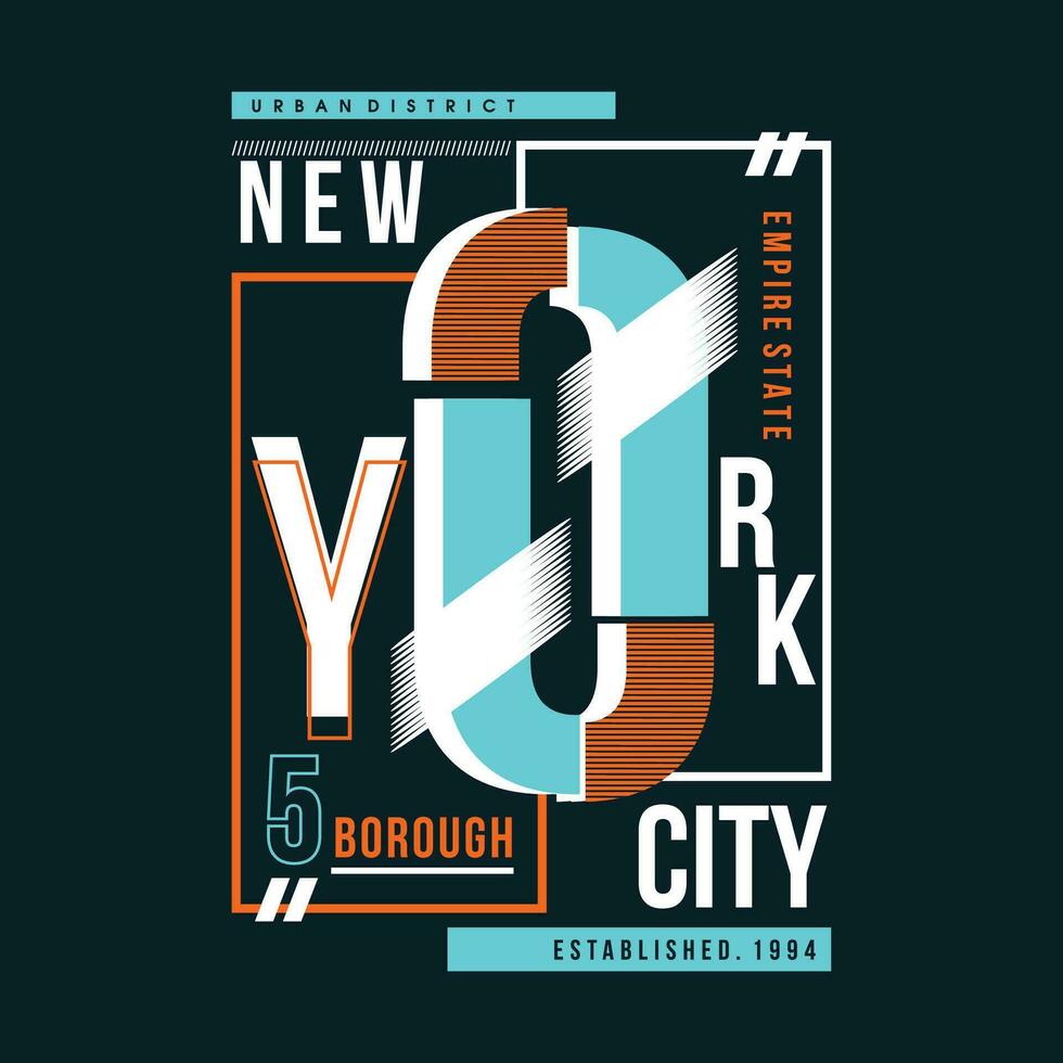 Nouveau york ville texte Cadre graphique, typographie conception, mode t chemise, vecteur illustration