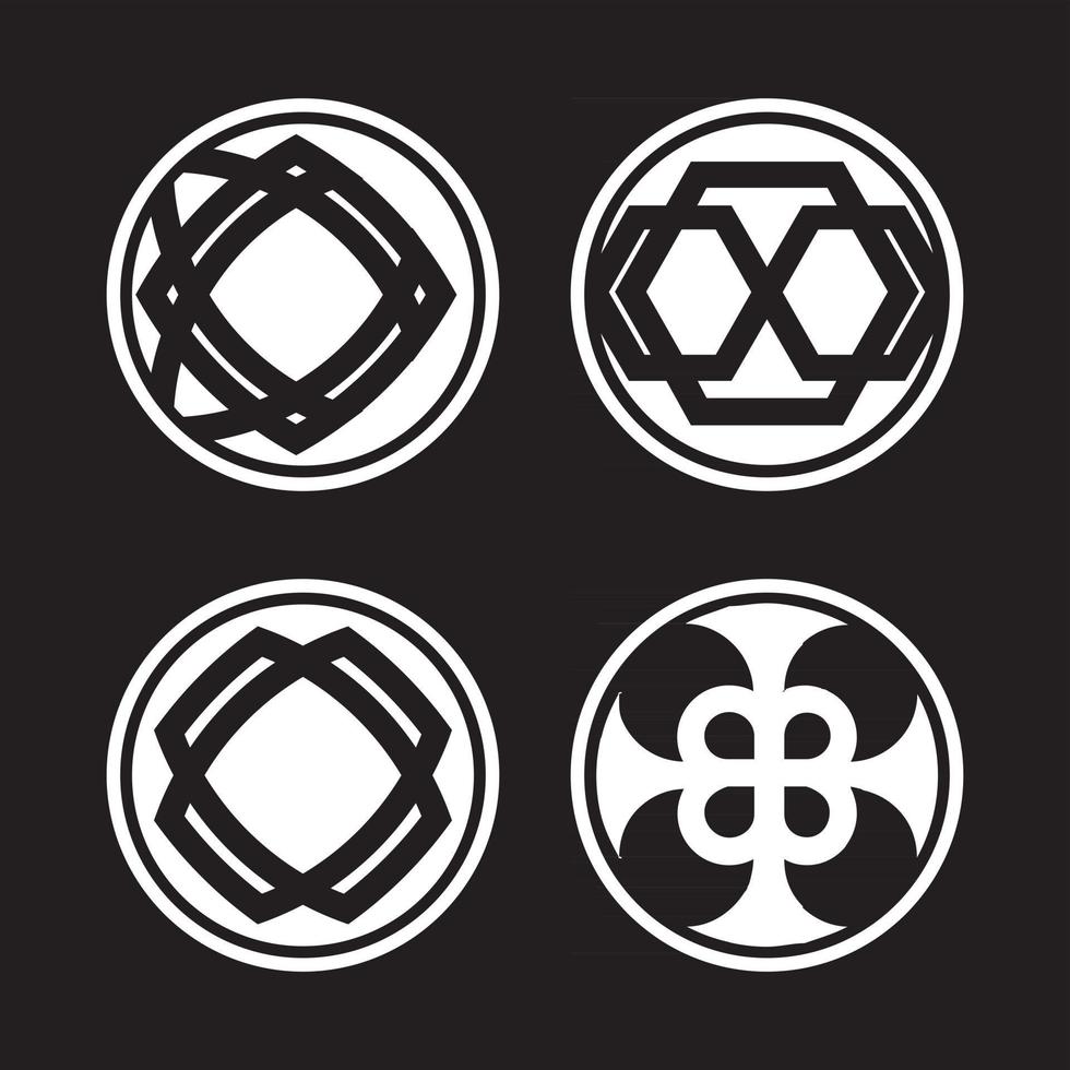 ensemble de marques de logo géométrique abstrait vecteur