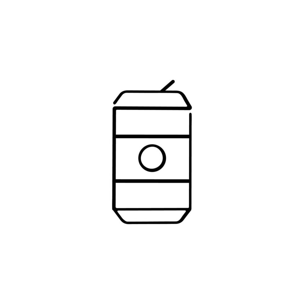 Bière pouvez ligne style icône conception vecteur