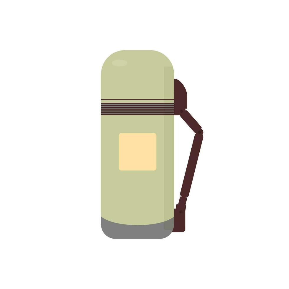 café bouteille. plat illustration de une thermos pour une thé vecteur