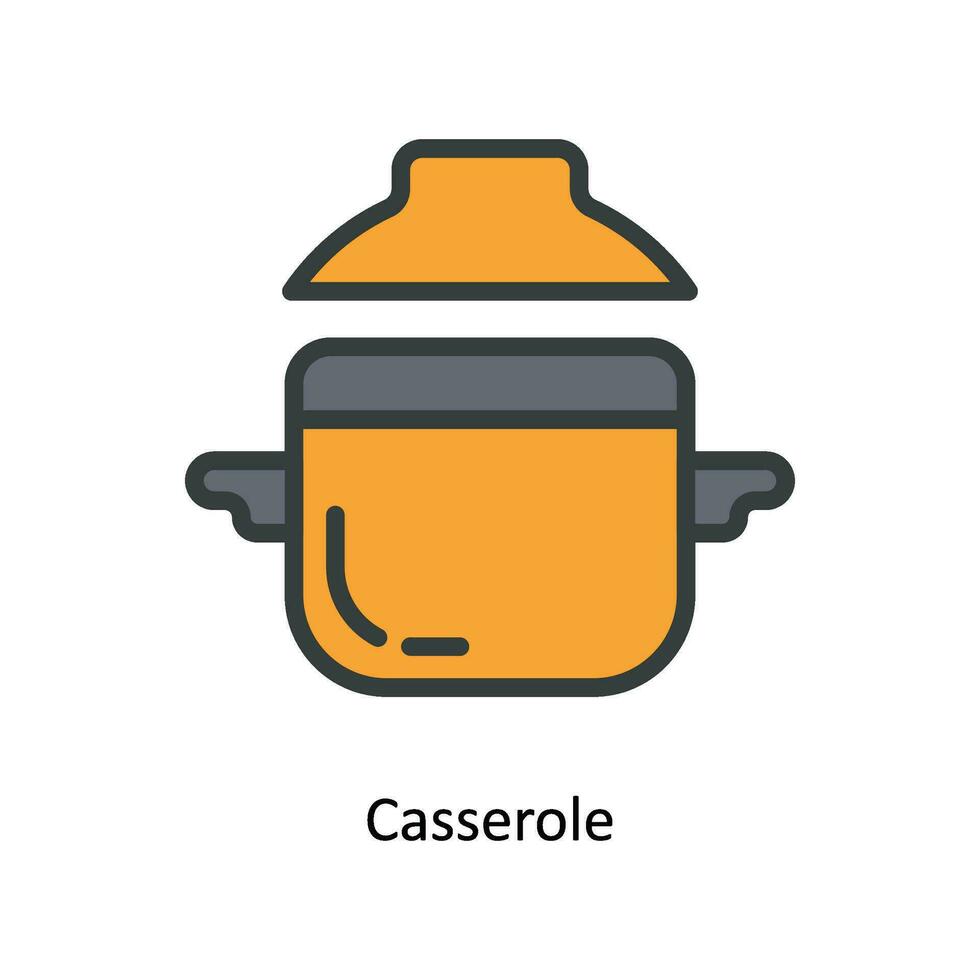 casserole vecteur remplir contour icône conception illustration. cuisine et Accueil symbole sur blanc Contexte eps dix fichier