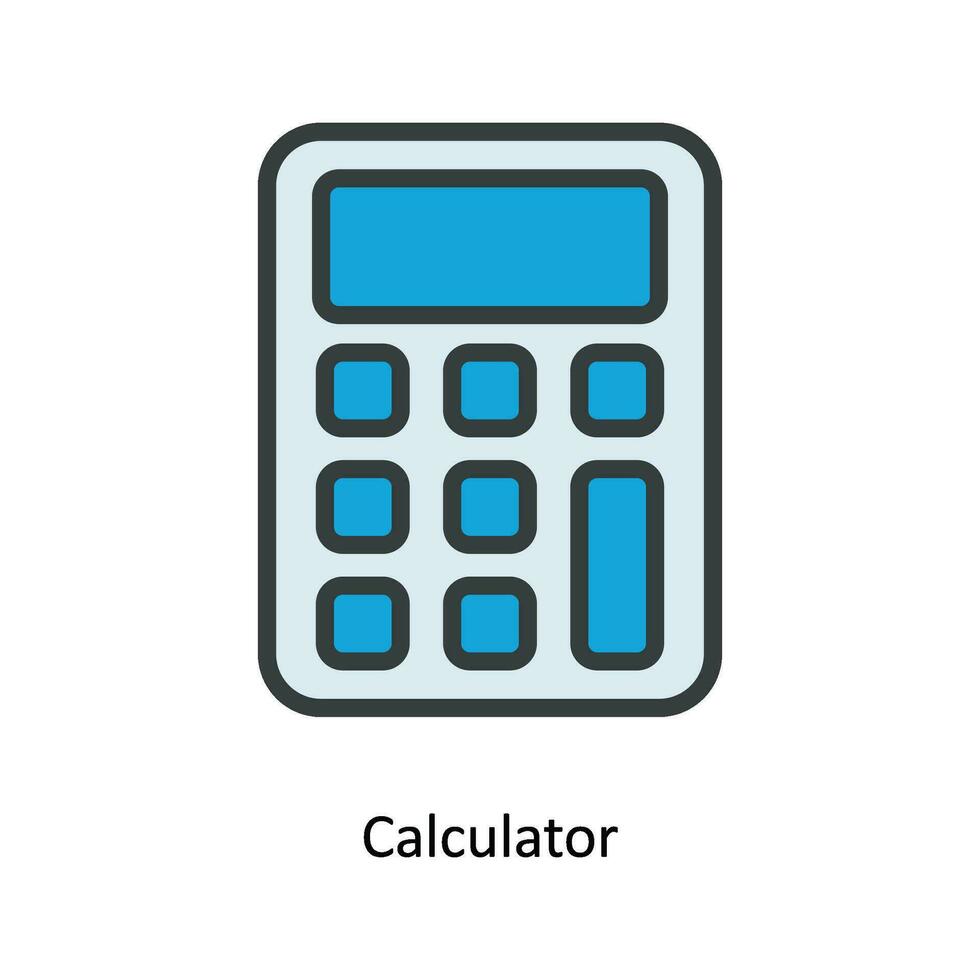 calculatrice vecteur remplir contour icône conception illustration. cuisine et Accueil symbole sur blanc Contexte eps dix fichier