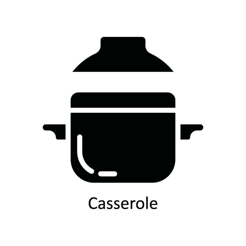 casserole vecteur solide icône conception illustration. cuisine et Accueil symbole sur blanc Contexte eps dix fichier