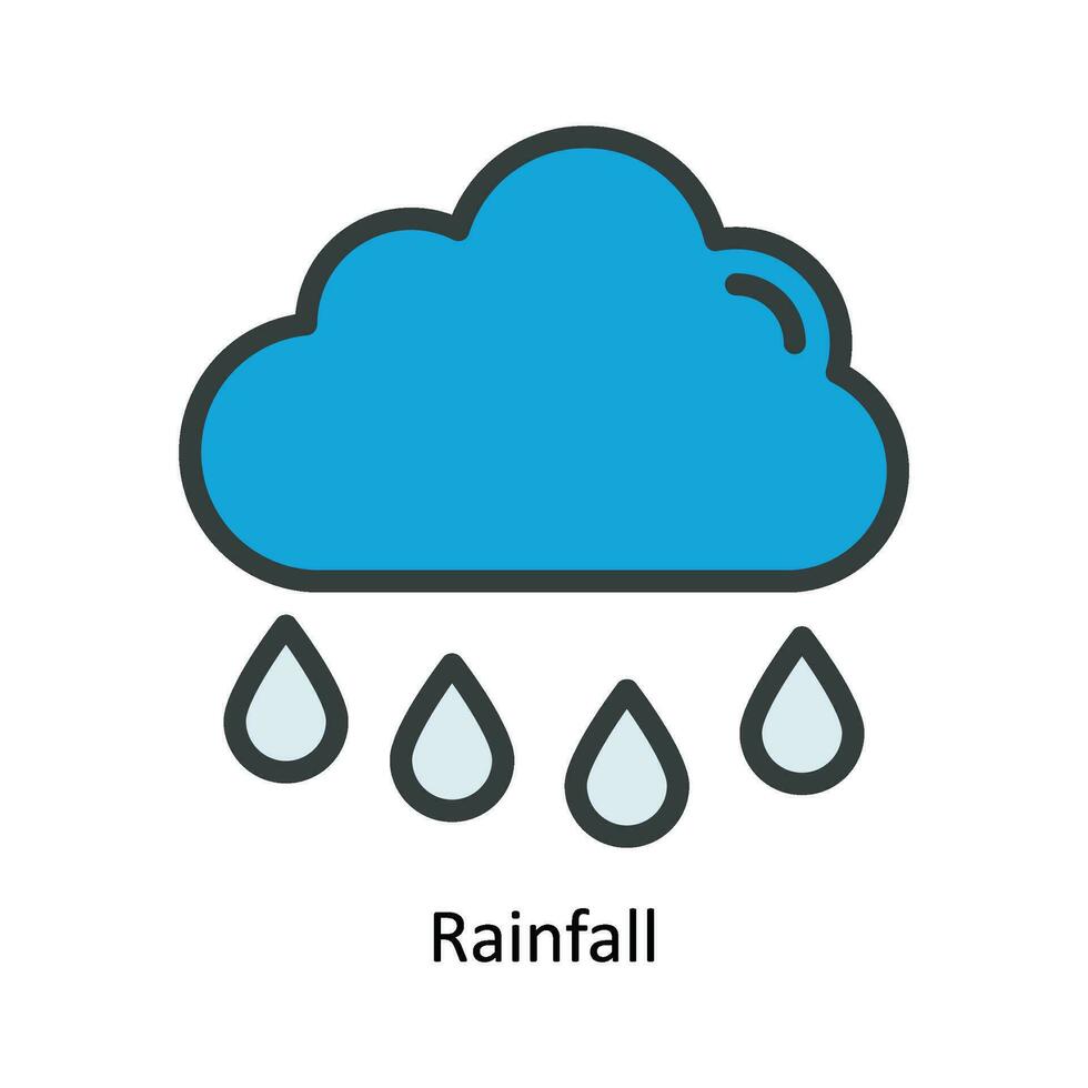pluviométrie vecteur remplir contour icône conception illustration. la nature et écologie symbole sur blanc Contexte eps dix fichier