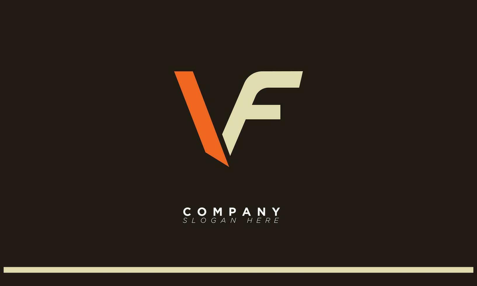 vf alphabet lettres initiales monogramme logo fv, v et f vecteur