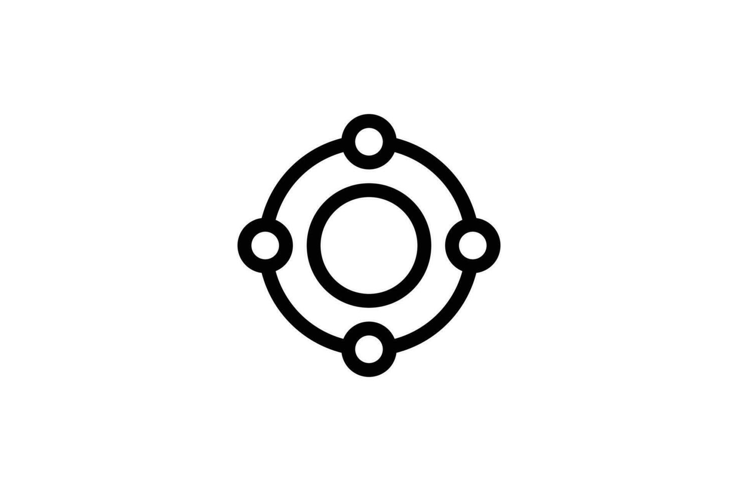 cercle icône graphique conception ligne style gratuit vecteur
