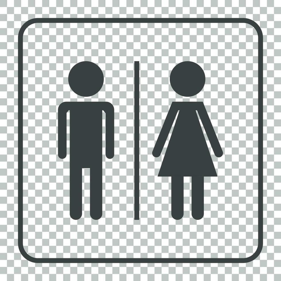 vecteur homme et femme icône sur isolé Contexte. moderne plat pictogramme. Facile plat symbole pour la toile site conception.