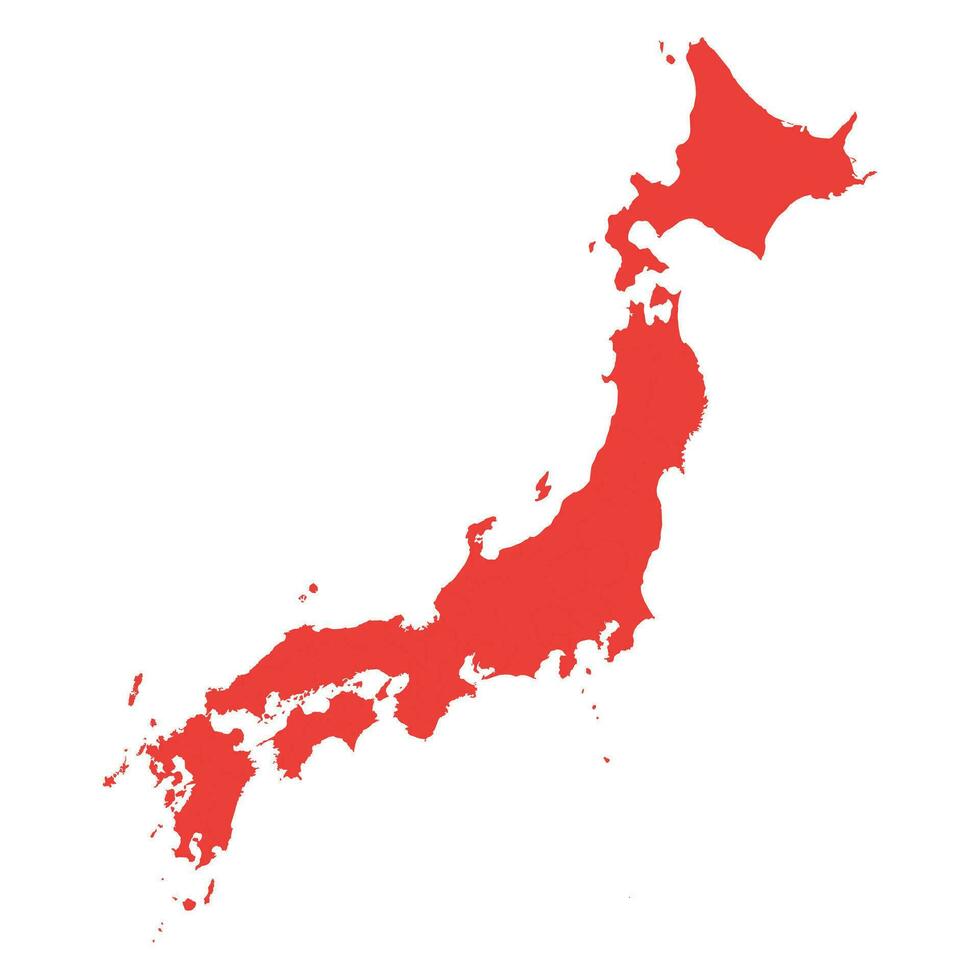 Japon vecteur carte sur blanc Contexte